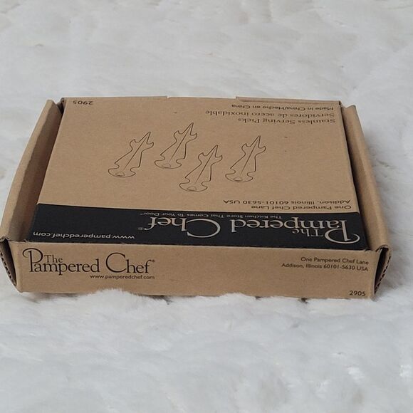 The Pampered Chef Stainless Steel Serving Picks 3 Piece Set Retired #2905 - Picture 8 of 9